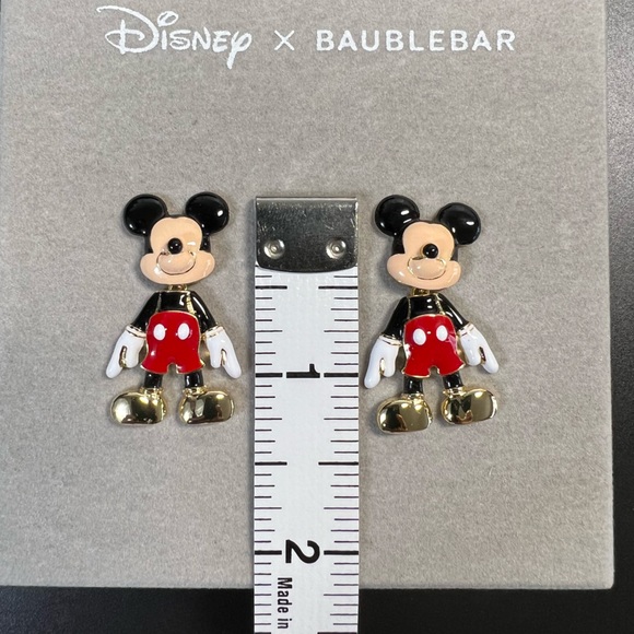 NWT Baublebar x Disney Mickey Mouse Enamel Earrings - Picture 5 of 6